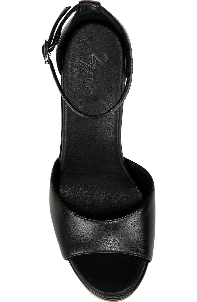 27 EDIT Naturalizer Delphie Ankle Strap Platform Sandal, Alternate, color, Black Leather