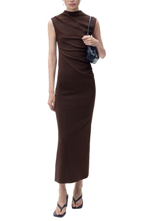 Mango Curra Ruched Sleeveless Column Dress