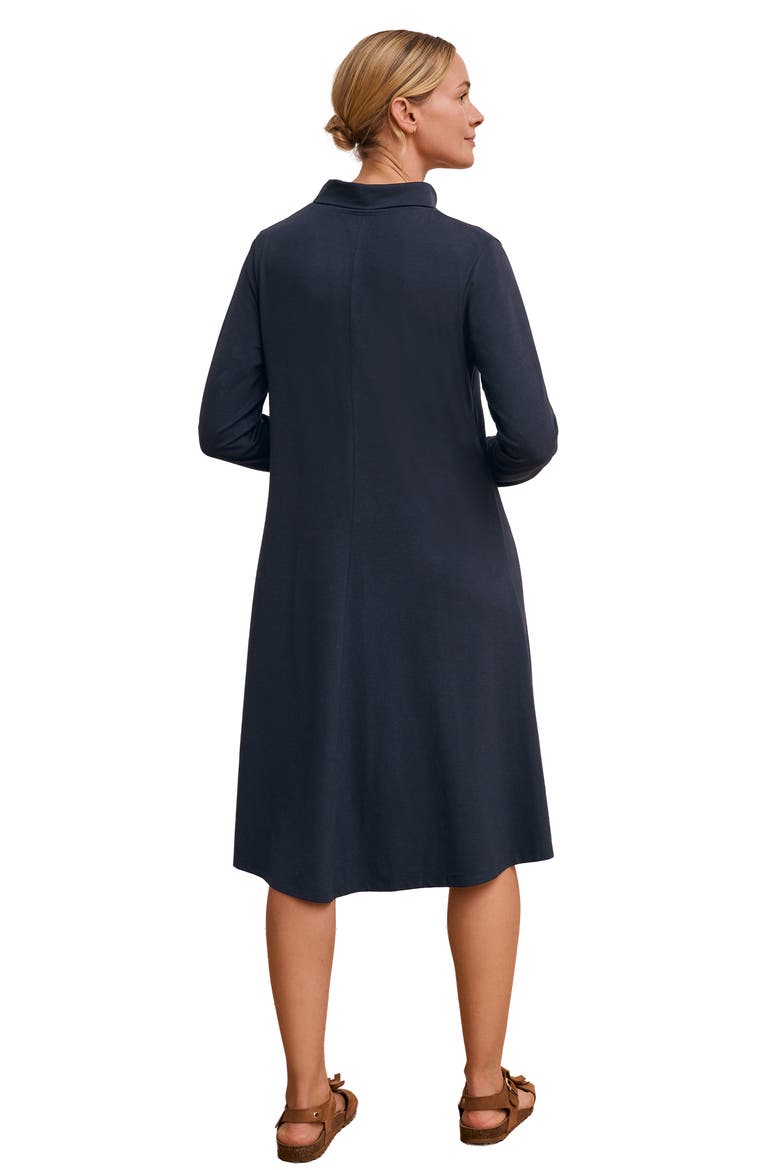 Roll Neck Jersey Dress, Alternate, color, Navy