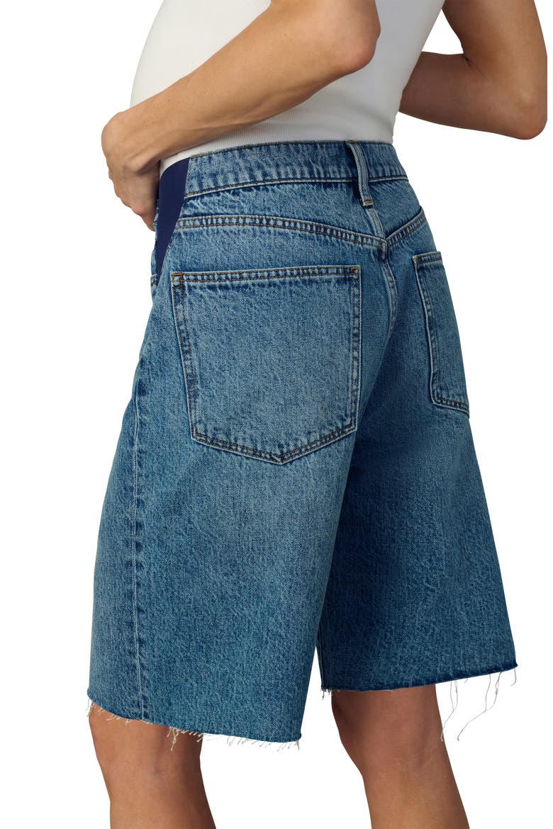 The Ryan Raw Hem Low Slung Baggy Bermuda Maternity Shorts, Alternate, color, SUBLIMINAL