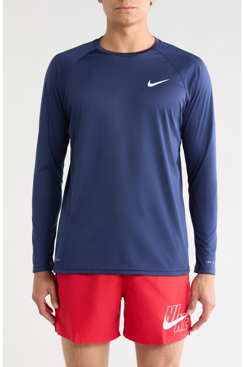 Hydroguard Long Sleeve Swim T-Shirt, Main, color, MIDNIGHT NAVY