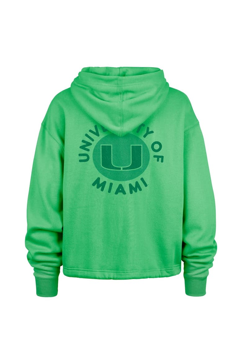 Women's '47  Green Miami Hurricanes Luminance Dot Venice Pullover Hoodie, Alternate, color, Green