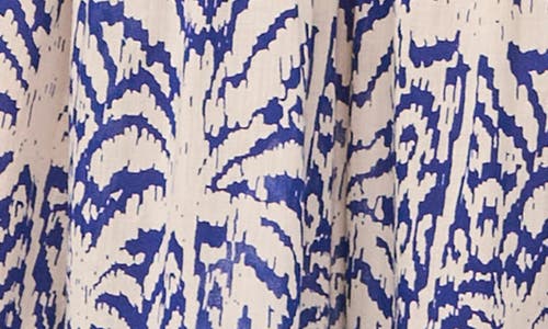 Vince Camuto Tie Neck Tiered Cotton Maxi Dress In Deep Blue