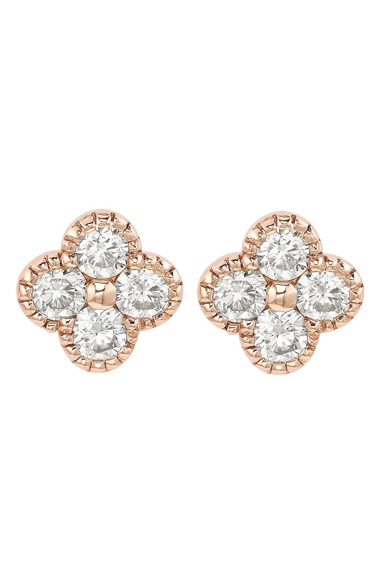 SUZY LEVIAN DIAMONDS 14K Rose Gold Diamond Stud Earrings - 0.04ct, Main, color, Rose