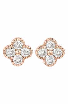 SUZY LEVIAN DIAMONDS 14K Rose Gold Diamond Stud Earrings - 0.04ct