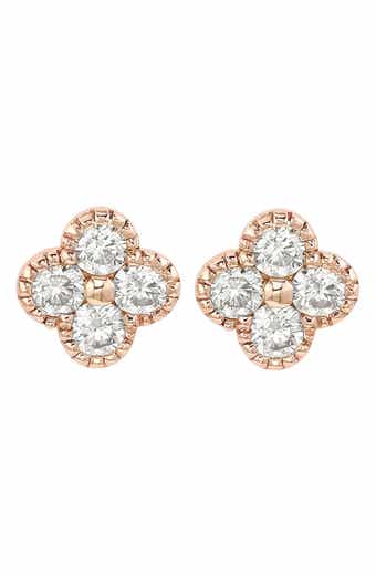 SUZY LEVIAN DIAMONDS 14K Rose Gold Diamond Stud Earrings - 0.04ct