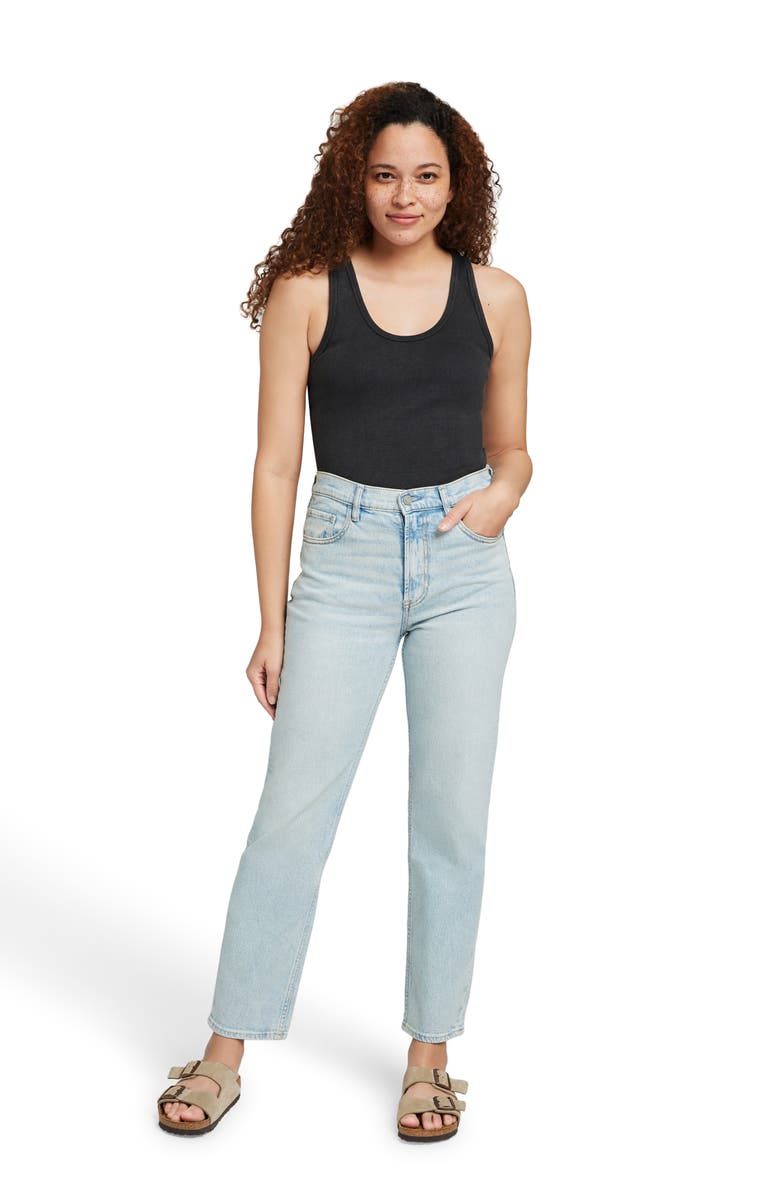 Faherty Sunwashed Stretch Organic Cotton Rib Tank, Alternate, color,