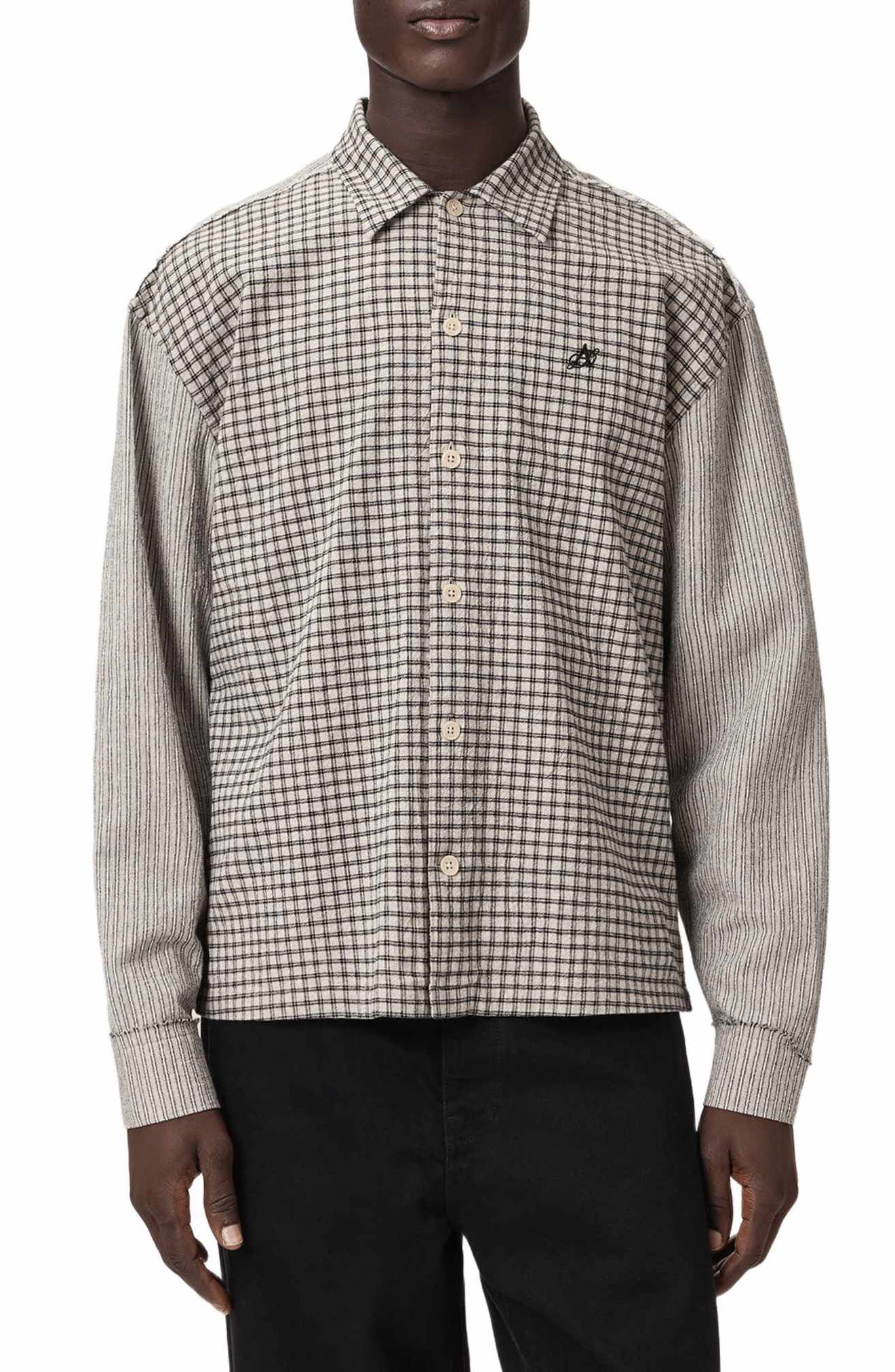 Kage Mix Print Button-Up Shirt