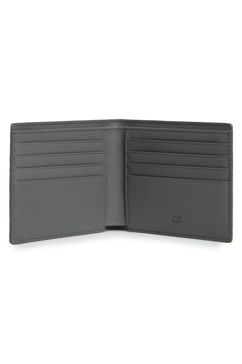 Logo Coated Canvas & Leather Wallet, Alternate, color, PHANTOM GREY
