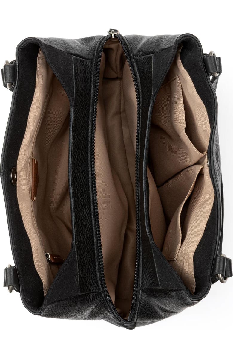 The Sak Melrose Leather Satchel, Alternate, color, Black