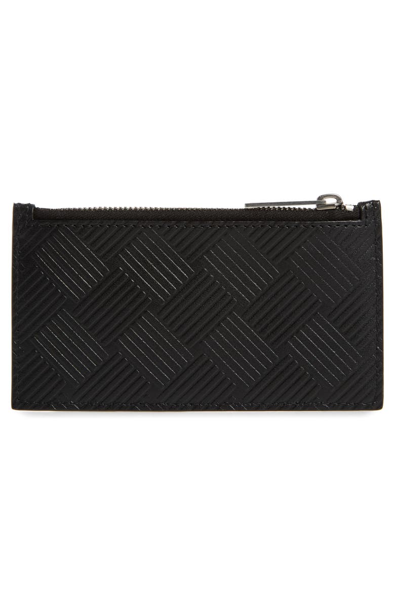 Bottega Veneta Intrecciato Embossed Leather Zip Card Case, Alternate, color, 