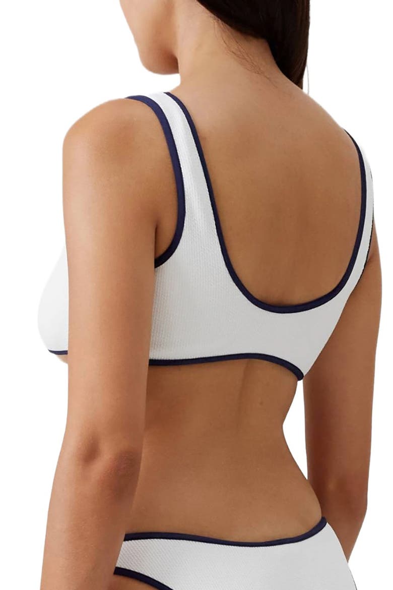 Vigo Bikini Top, Alternate, color, WHITE RIDGES/ NAVY
