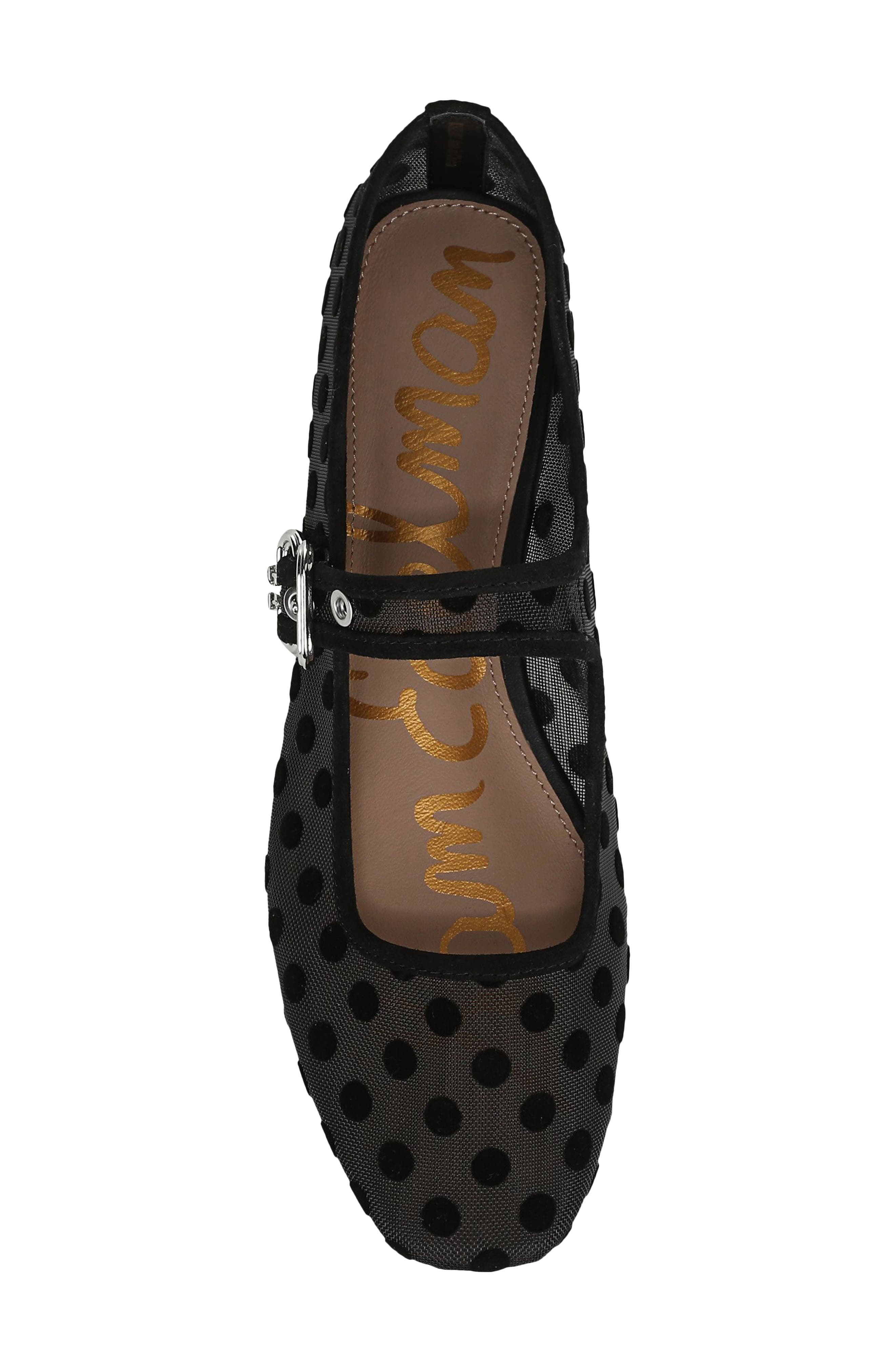 Sam Edelman Michaela Mary Jane Flat, Alternate, color, Black Mesh Dot