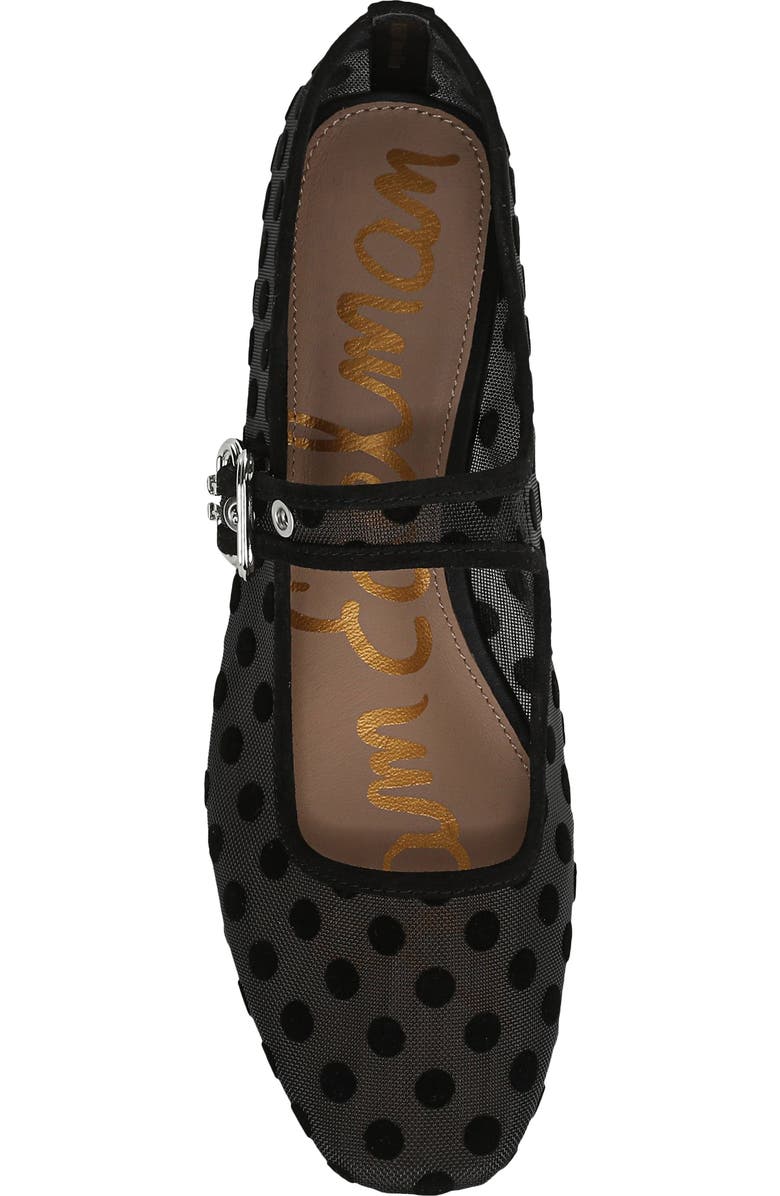 Sam Edelman Michaela Mary Jane Flat, Alternate, color, Black Mesh Dot
