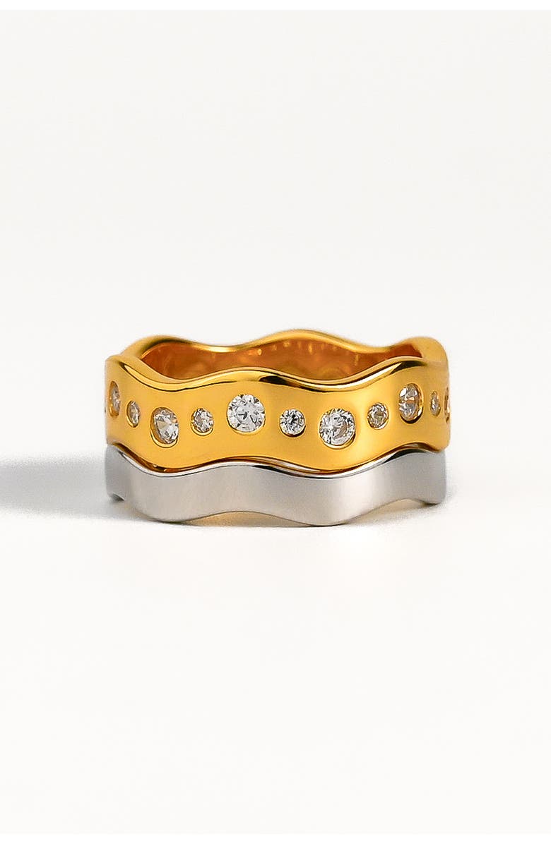 Zynnia Collective Wave Ring Set, Main, color, Two Tone