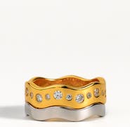 Zynnia Collective Wave Ring Set