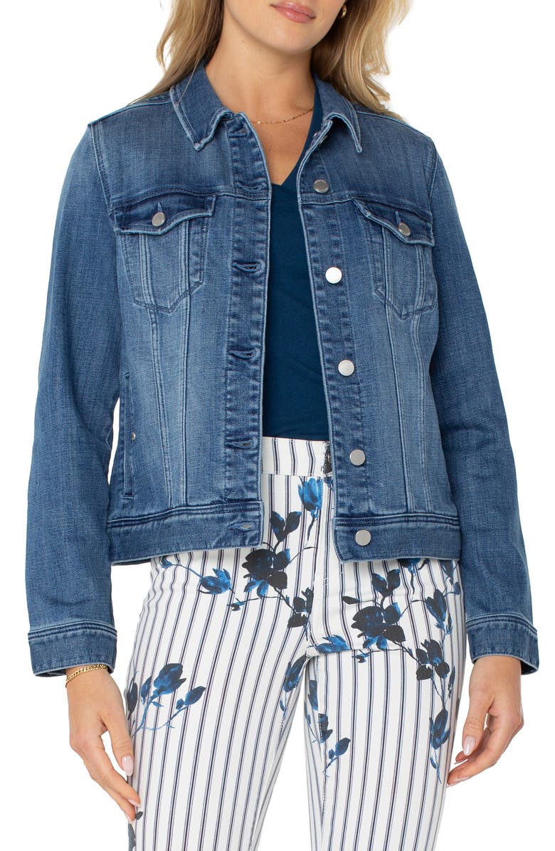 Liverpool Los Angeles Classic Denim Jacket, Main, color, 