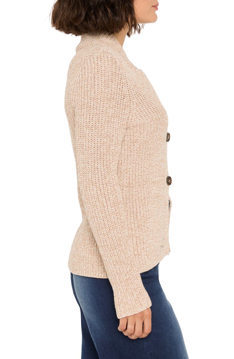 NIC+ZOE Shaker Stitch Cady Sweater Jacket, Alternate, color, Neutral Mix