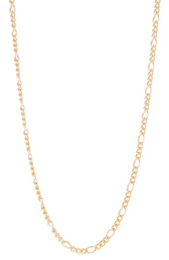 Fuzion Creations Figaro Chain Necklace In Yellow