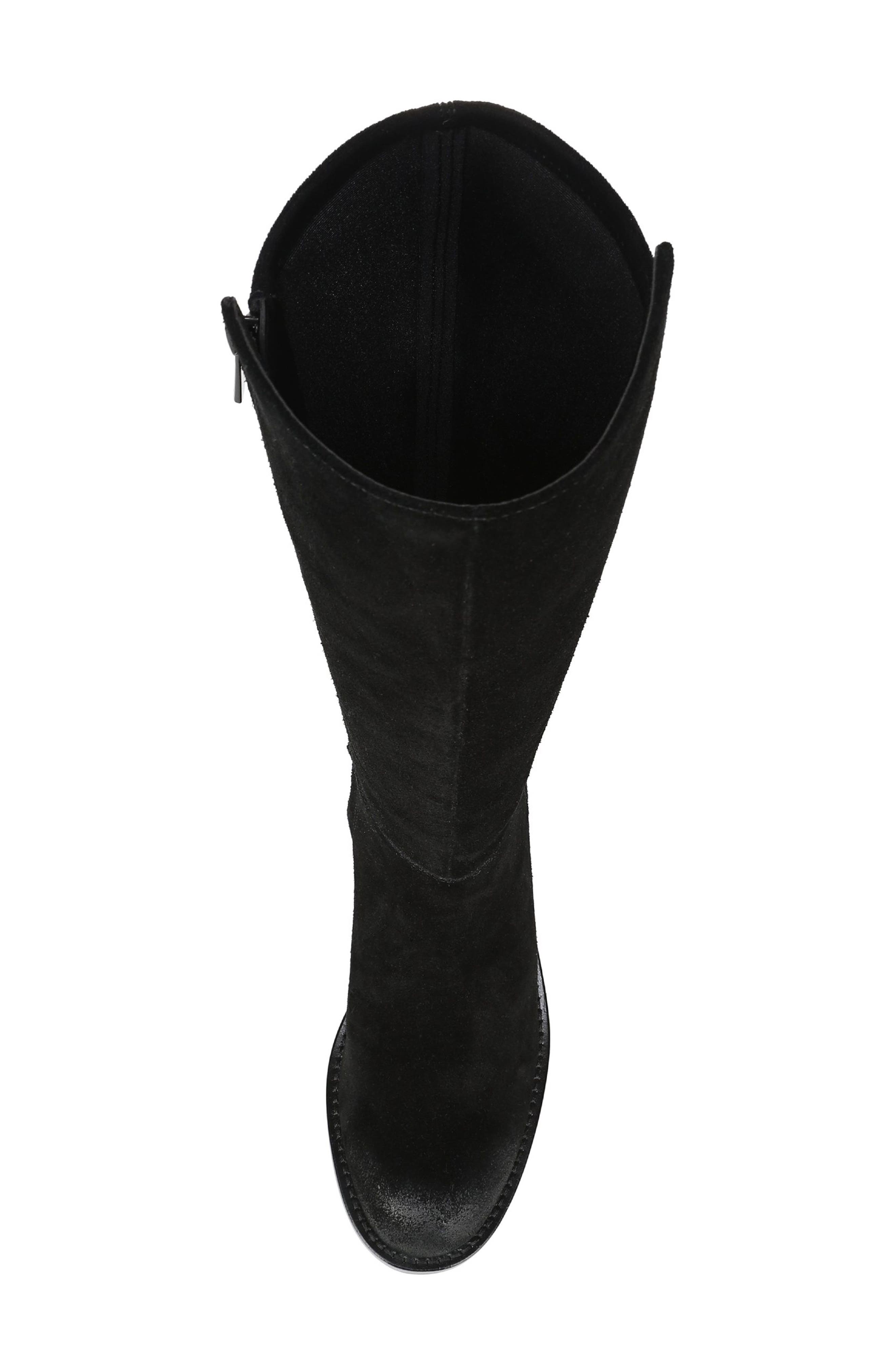 Marin Stretch Suede Knee High Boot, Alternate, color, BLACK