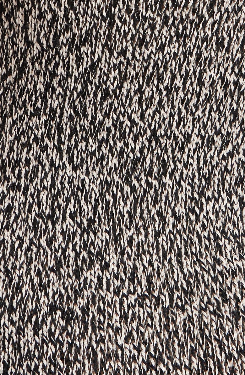 Nordstrom Fringe Maxi Sweater Dress, Alternate, color, Black- Beige Marl