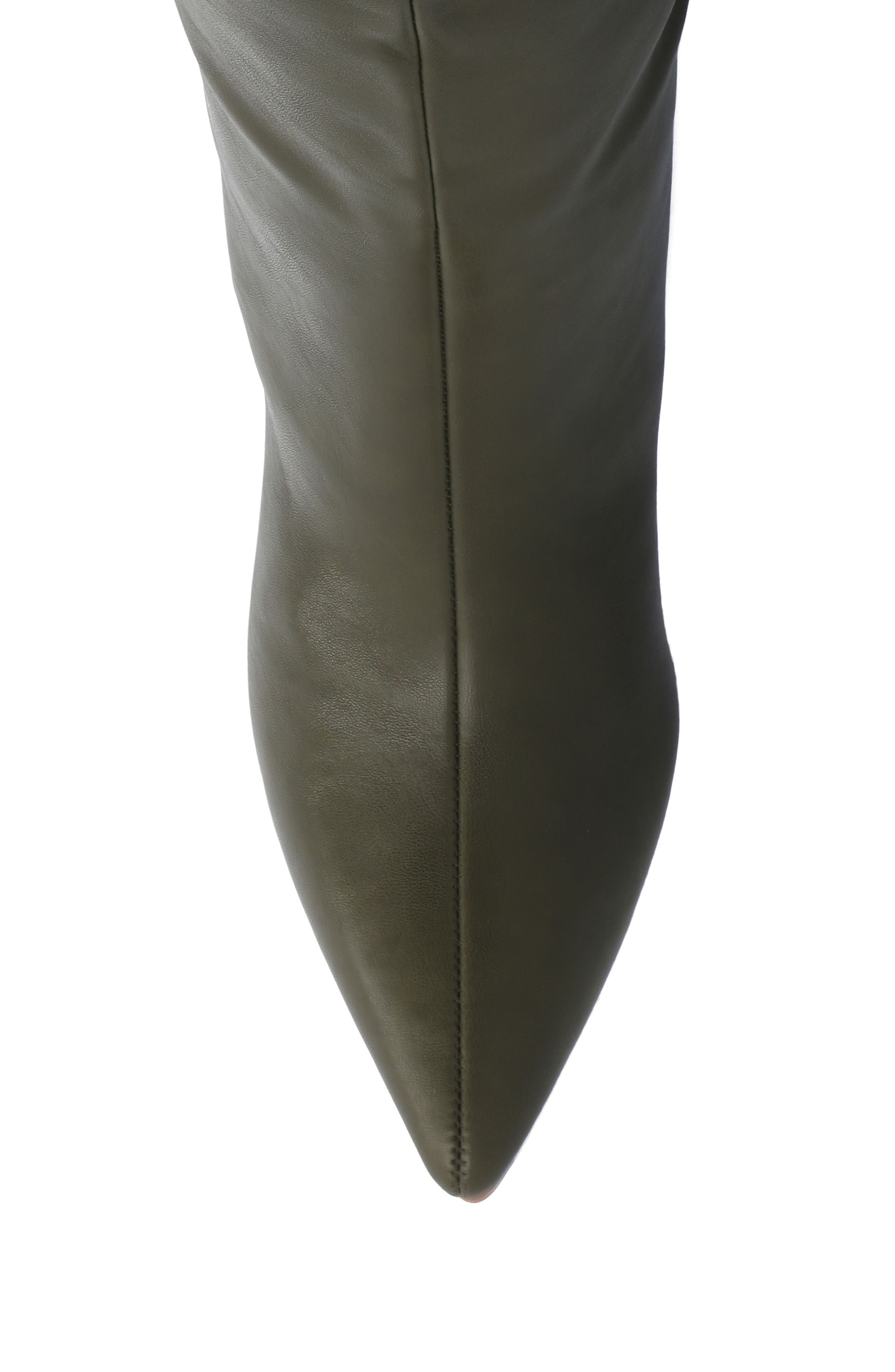 Journee Collection Rehela Pointed Toe Boot, Alternate, color, Olive