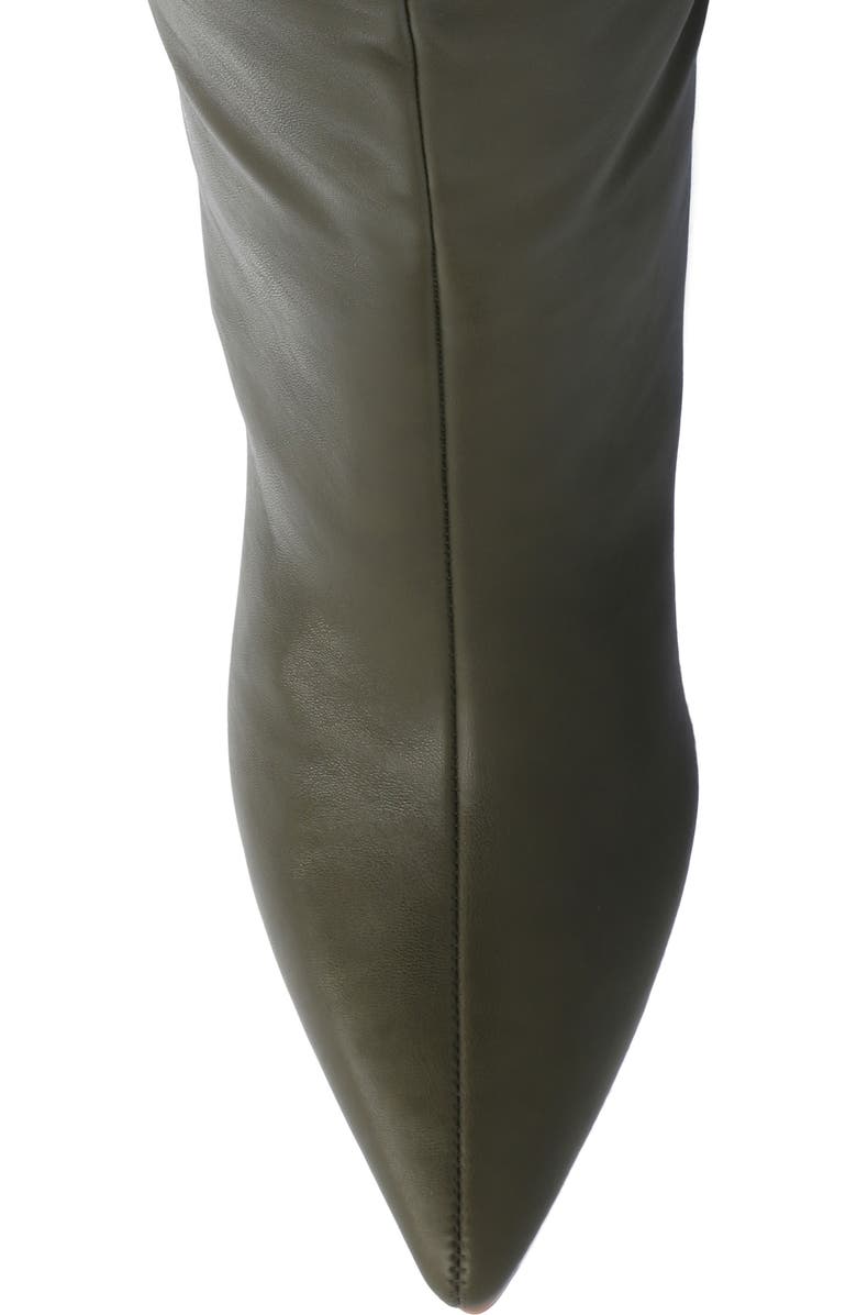 Journee Collection Rehela Pointed Toe Boot, Alternate, color, Olive