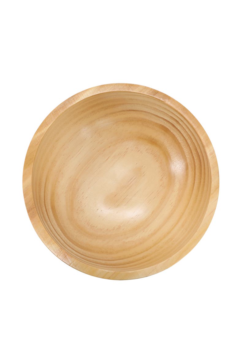 4 Piece 7 Inch Light Acacia Wood Serving Bowl, Alternate, color, Acacia