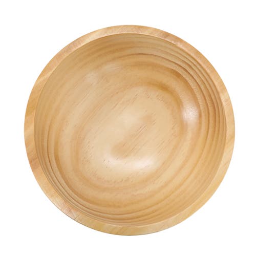Megachef 4 Piece 7 Inch Light Acacia Wood Serving Bowl In Brown