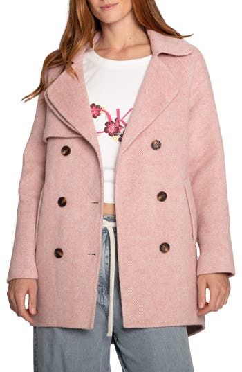 Belle & Bloom Wanna Be Loved Wool Blend Coat In Pink