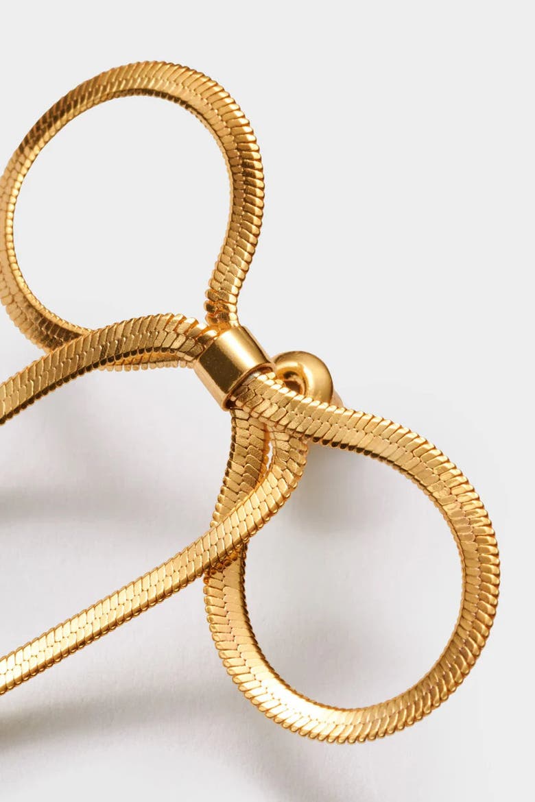 Amelie Waterproof Gold Bow Oversized Earrings, Alternate, color, Gold