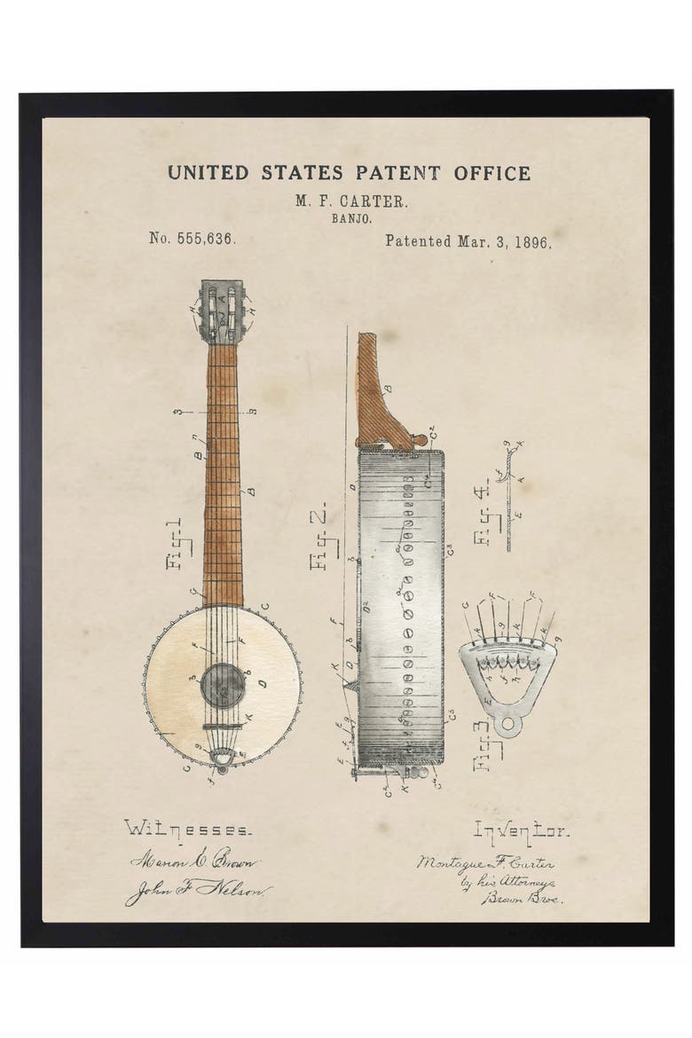 Banjo Template in Black Frame, Main, color, No Color