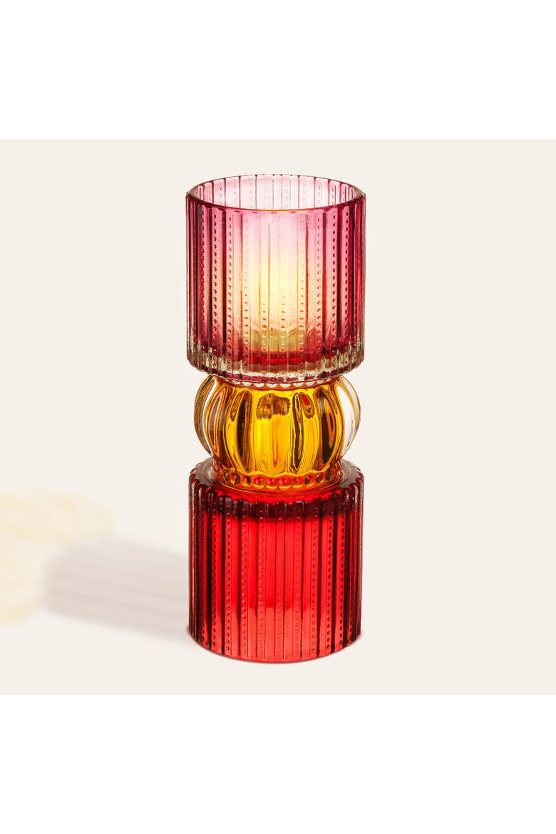 Glass Decorative Object 2 Pcs Set, Alternate, color, Yellow