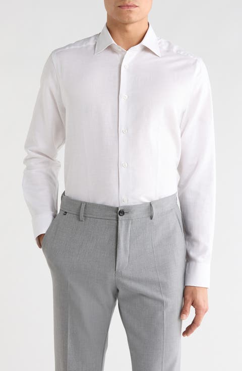 Danforth Stretch Cotton & Linen Blend Dress Shirt