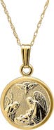 Mignonette 14k Gold Guardian Angel Pendant Necklace