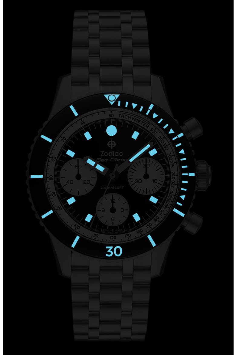 Sea-Chron Automatic Stainless Steel Watch, 42mm, Alternate, color, SILVER
