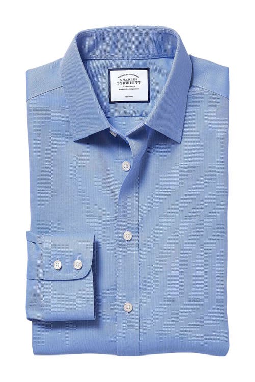CHARLES TYRWHITT CHARLES TYRWHITT NON-IRON ROYAL OXFORD SLIM FIT SHIRT SINGLE CUFF