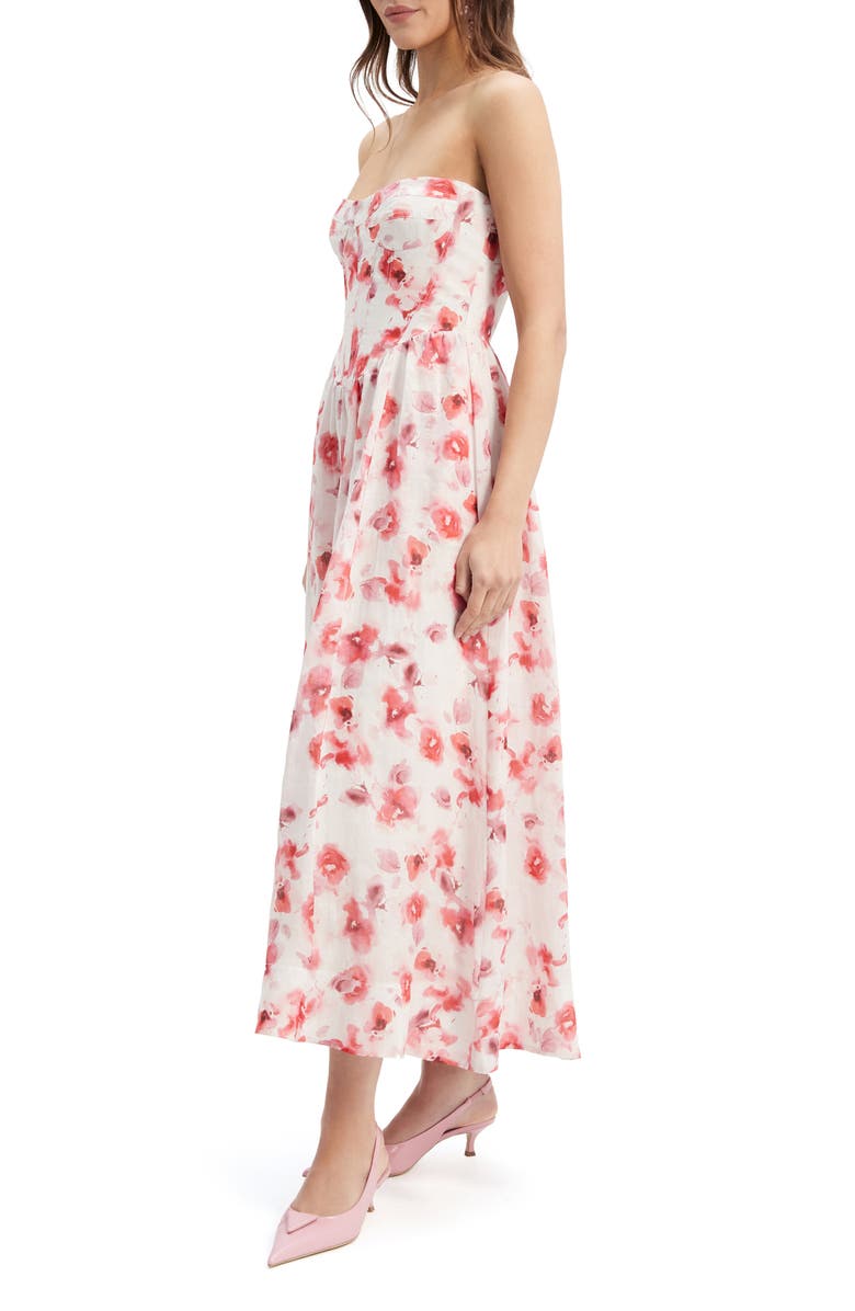 Bardot Lola Floral Strapless Corset Dress, Alternate, color,