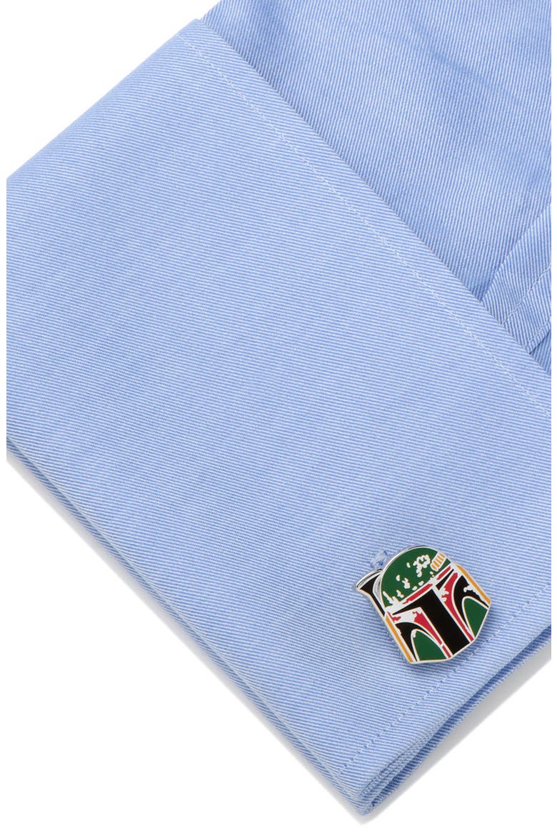 Boba Fett Cuff Links & Tie Bar Set, Alternate, color, GREEN