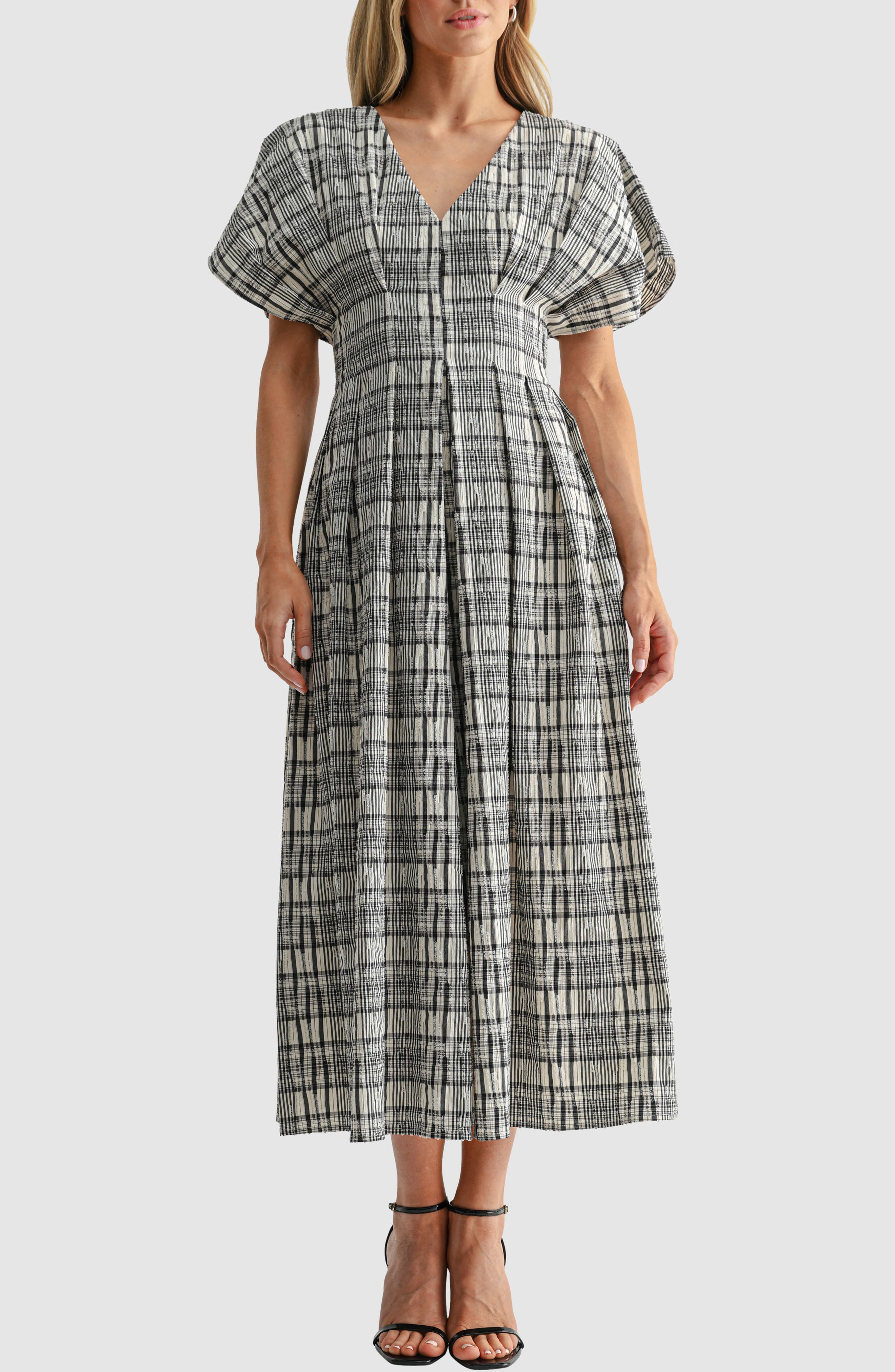 selected IVORY BLACK PLAID