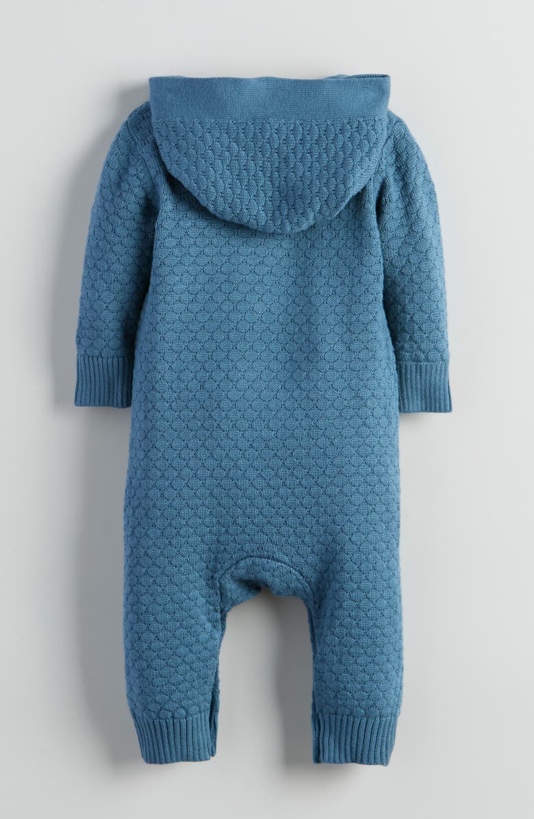 Nordstrom Hooded Pointelle Sweater Romper, Alternate, color, Blue Stellar