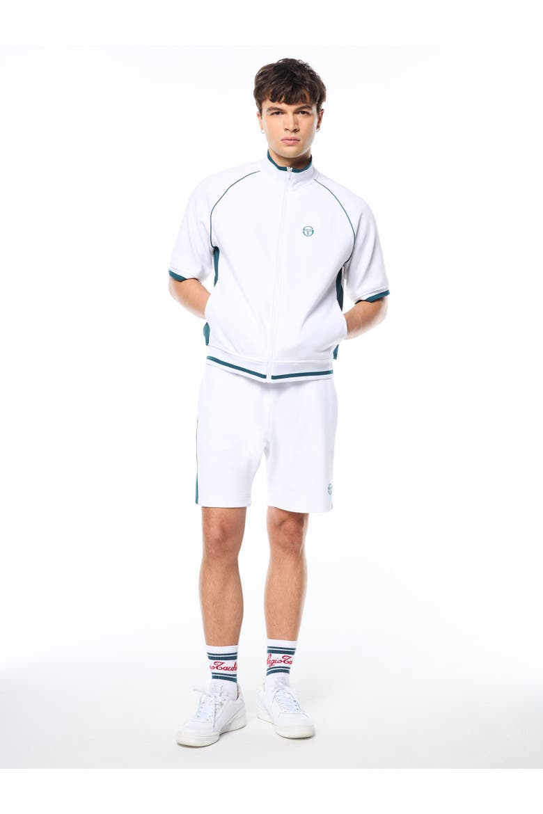 Pannello Short Sleeve Track Jacket, Alternate, color, BRILLIANT WHITE