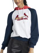 LUSSO Women's Lusso White St. Louis Cardinals Marlowe Tri-Blend Raglan Pullover Hoodie