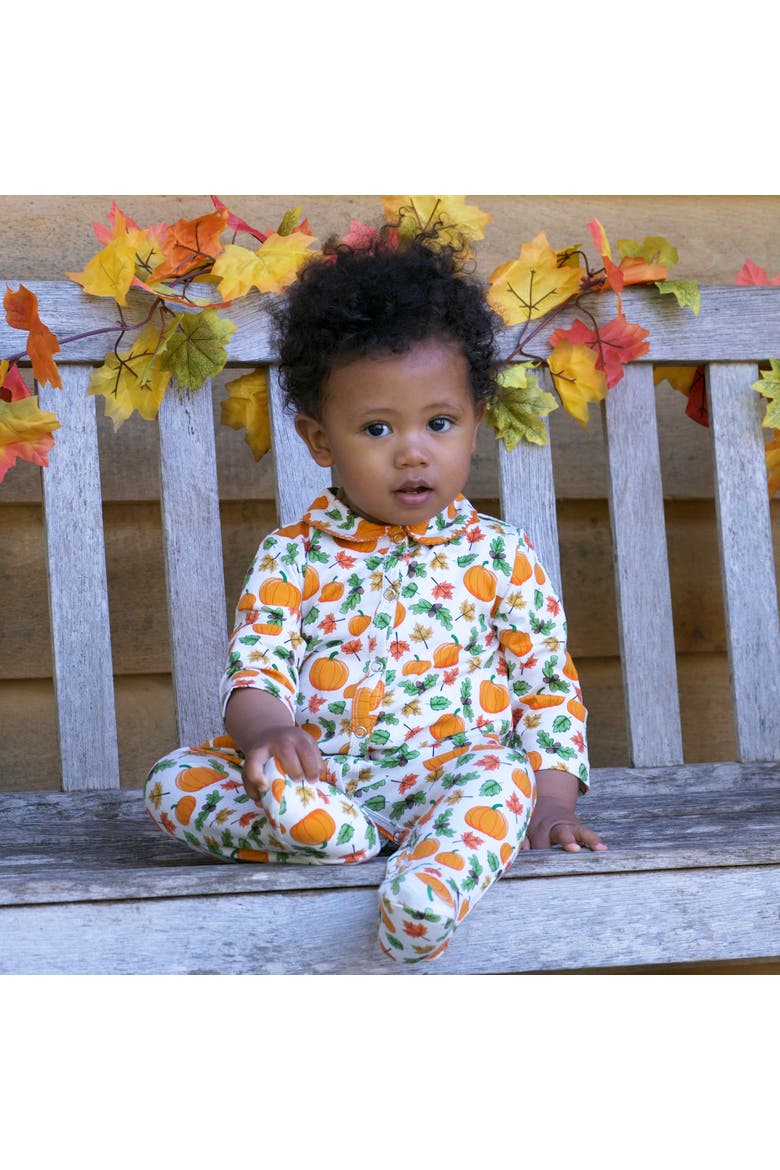 Pumpkin Footie, Alternate, color, Orange