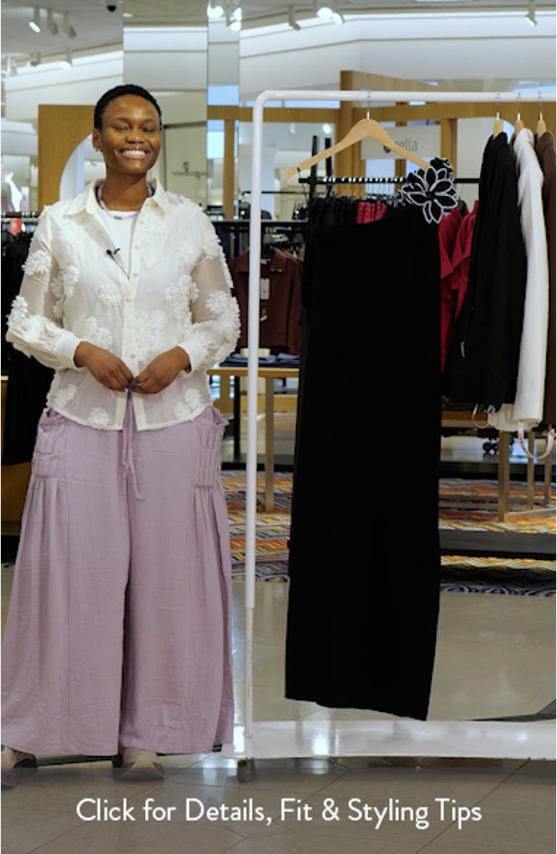 Flower One-Shoulder Knit Maxi Dress, sales video thumbnail