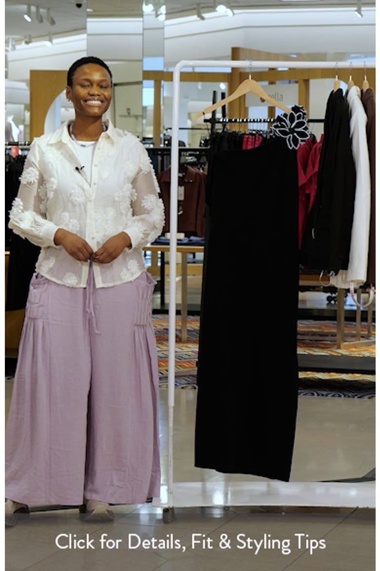 Flower One-Shoulder Knit Maxi Dress video