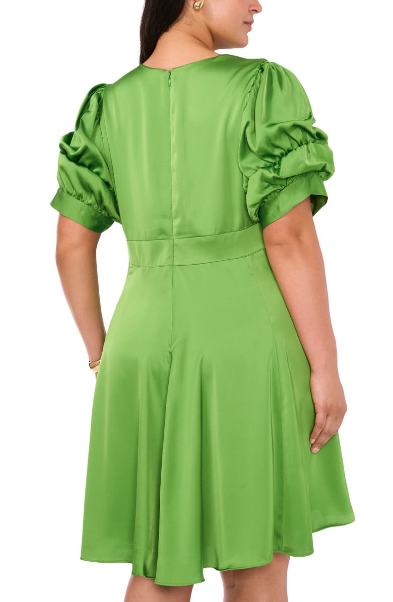 1.STATE Bubble Sleeve Satin Dress, Alternate, color, 