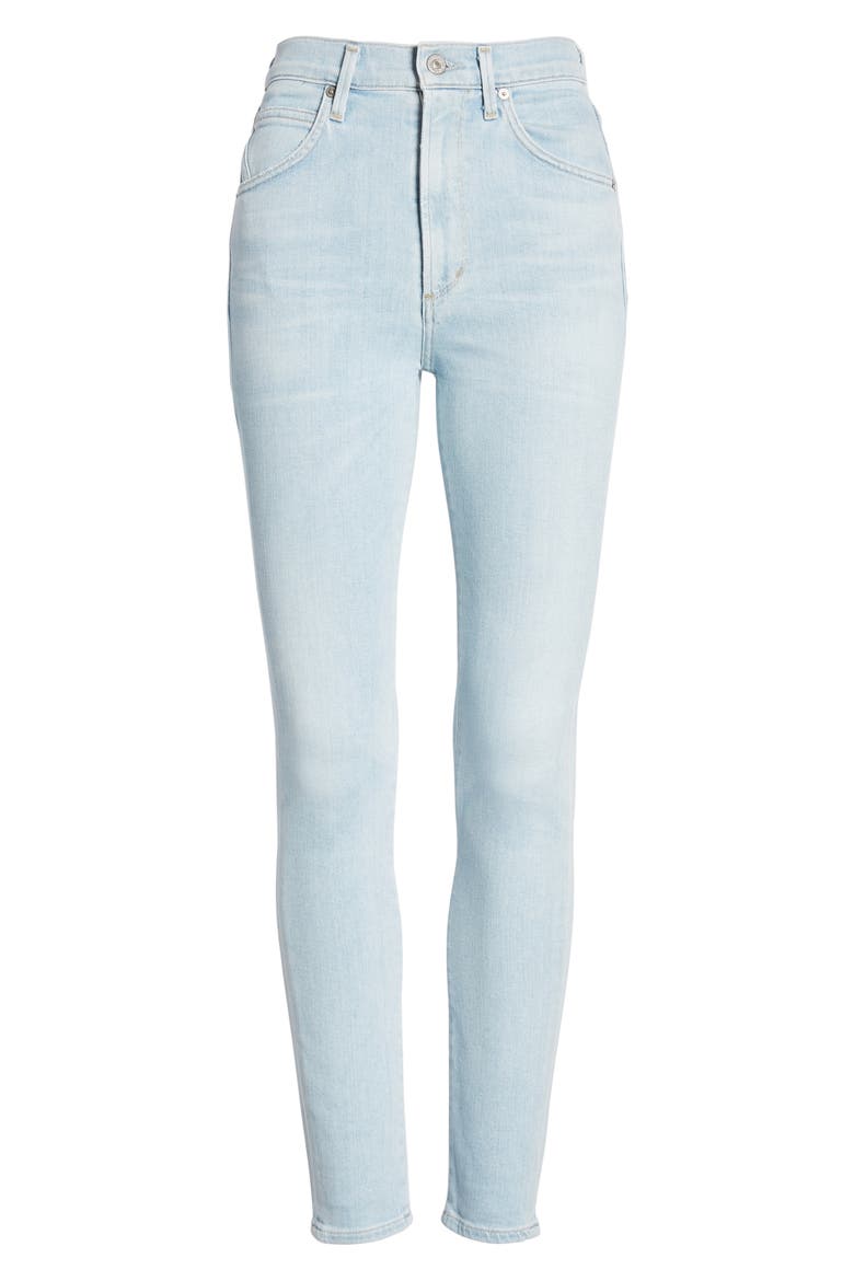 Chrissy High Waist Ankle Skinny Jeans, Alternate, color, ORACLE