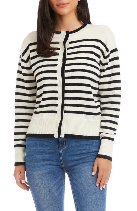 Stripe Cardigan Sweater