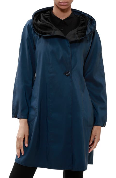 Donatella Reversible Hooded Raincoat